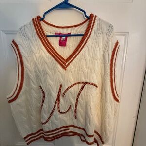 Queen of Sparkles UT V neck sweater vest.